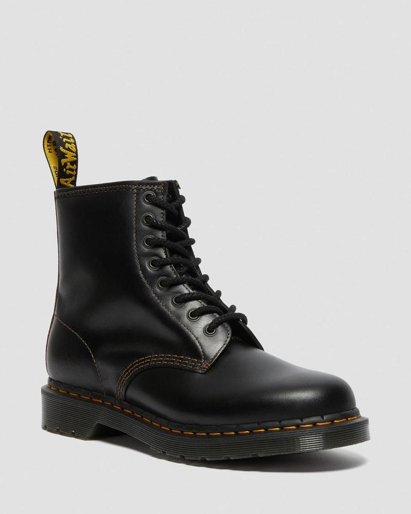 Dr Martens 1460 Men\'s Abruzzo Læder Snørestøvler Herre Sort Brune | DK 517HAP